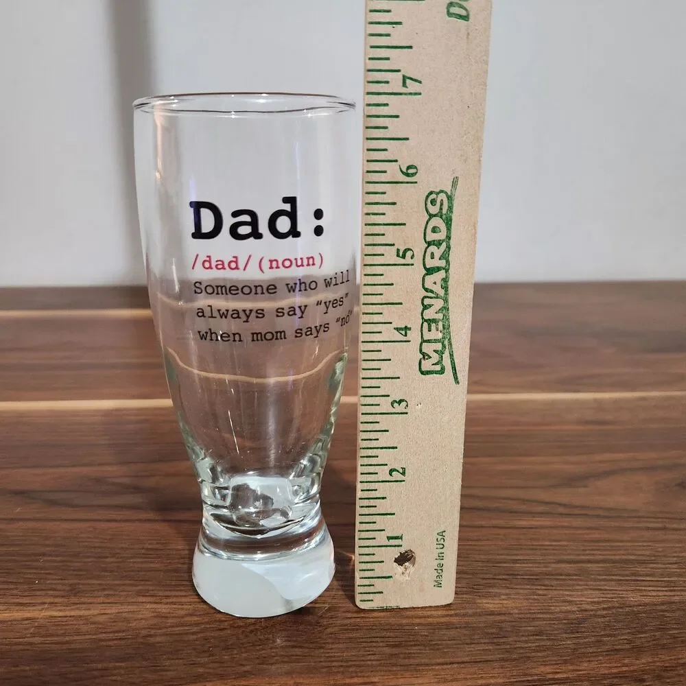 Dad Defintion Funny Fathers Day Gift  14.5 oz Beer Pilsner Glass Gag Gift